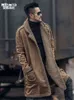 Double-sided Wear Woolen Furry Fleece Jacket Long Warm Coat for Men Winter Men Plush European Style Brand New Coat F7099-1 201120 T220810