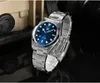 손목 시계 San Martin 39mm 시계 경의 한정판 SN020 Coral Blue Dial YN55 운동 자동 기계 고급 남성 다이버 WA