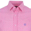 Camicie eleganti da uomo Gentilbay Tessuto di cotone stampato da uomo Rosa Slimfit Sport Abiti da cerimonia a maniche lunghe DC1002 Camicia da uomo