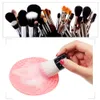 4 Packs Silicone Makeup Brush Cleaning Mat Round Cleaner Cosmetic Pad Portable Washing Tool Scrubber with Suction Cup