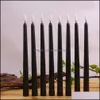 Candles Home Decor Gartenpaket mit 6 fernhändigen Halloween Taper Schwarz Farbe Flameless gefälschte Säulenbatterie mit Enthaltungs Lieferung 208214330