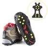 50pair Outdoor Unisex Snow sundries Antislip Spikes Grips Grippers Crampon Cleats For Shoes Boot Overshoses 10 teeth ice claw