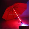 Paraplyer hushåll sundries hem trädgård led lätt paraply mticolor blad löpare natt skyddio mti färg hög kvalitet 31xm y r drop del del