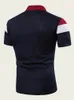 Luhaods Men Horse Print Polo Shirt Colorblock T Shirt 220524