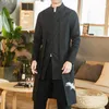 Männer Trenchcoats Herren Jacke Mode Herbst Männer Lange Baumwolle Windjacke Jacken Mantel Männlichen Casual Winter Outwear Mantel Viol22