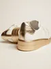 Sole Dirty Shoes Дизайнерские роскошные итальянские винтажные кроссовки ручной работы Purestar из белой кожи с язычками из ламинированной кожи лисы и золота на каблуке