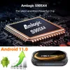 HK1 RBOX X4s Android 11.0 TV Box Amlogic S905X4 8K 4G 32/64/128GB Dual Wifi 2.4G&5G 100M LAN PK X9 Air