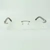 Nouvelles montures de lunettes Buffs 3524012 avec des bâtons de cornes de buffle texturées noires naturelles et des lentilles de 56 mm meilleure qualité