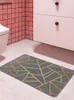 Enkelhet grå badrumsmatta badmattor chenille vattenabsorption badkar tvättgolv golv icke-halktoalett matta fot 220504
