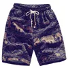 Färg Men s Casual Beach Floral Shorts Summer Fashion Straight Cotton Linen Bermuda Hawaiian Short Pants Mane Brand