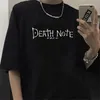 Anime japonês Death Note Camiseta Homens Kawaii Cartoon Camiseta Bleach Ichigo Gráfico Tees Misa Manga Verão Tops Unissex Tee Masculino 220618
