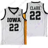 2023 여자 결승 4 4 저지 아이오와 호크 아이 농구 NCAA College Caitlin Clark Size S-3XL 모든 에드 청소년 남자 화이트 옐로우 라운드 v Collor 성인