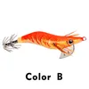 Nouveau chaud 6 couleur 8.5 cm 7.5g gabarits de calmar leurres de pêche en eau salée leurres de crevettes lumineux pour seiche poulpe leurre de poisson K1647 400 pcs/Lot