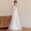 Other Wedding Dresses Weilinsha Elegant A-Line Plus Size Dress With Lace Long Sleeves Deep V-Neck Bridal Gowns For Bride Vestido De NoviaOth
