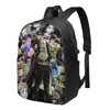 Casual USB Backpacks Cartoon Backpack Men Women School Bags Teenage Travel Bizarre Adventure Rucksack Large Capacity