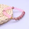 Braccialetti elastici con ciondoli elastici in fili di perline di pietra naturale da 8 mm per uomo donna Sport gioielli energetici fatti a mano per feste