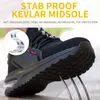 Skor med ståltå kvinna oförstörbar säkerhet Tennis för män Antismash Construction Boots Iron Work Sneakers 220810