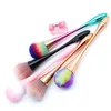 Soft Dust Cleaner Makeup Brush Small Waist Design Cleaning Brush Acrylic UV Gel Powder Removal Manicure Tools 5pcs9429267