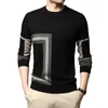 Mode haut de gamme Designer marque hommes tricot noir laine pull pull col rond automne hiver décontracté pull hommes vêtements 220815