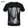 Crystal Skull Tees Designer Mens T-shirt Zomerprintletter Tiger Casual Punk Tops T-shirts Mode Luxe kleding Verf Korte mouw 100% katoenen groothandel