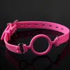 Silicone Ring Gag Bondage Belt Slave Restraints Cosplay Open Mouth BDSM Fetish tools sexy Toys For Couples Adult Games