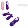 Vibrador Massagerikoky Cuestres de pezón eléctrico 10 Nipples de frecuencia Clip de cosquillas Masaje de seno Estimulador Femenino Toyes sexuales para mujeres
