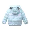 Winter Girls Down Jackets Autumn 2021 Fashion Baby Boys Snowsuit Jacket Hooded Outerwear Kids Warm Jackets Parka 1-6 years Old J220718