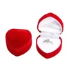 Boîte à bagues de luxe en forme de coeur femmes boucle d'oreille bague bijoux boucles d'oreilles emballage affichage pour anneaux de mariage cadeaux organisateur