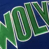 Mitchell y Ness Baloncesto cosido auténtico 21 Kevin Garnett Jerseys Retro Azul Negro 1997-98 Jersey deportivo transpirable real Just Don shorts