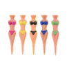 5 Pcs Novelty Sexy Lady Bikini Girl Golf Tees Plastic Supplies For Driver Accessories