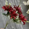 Couronnes de fleurs décoratives, Bouquet de lys, plante d'eau artificielle, accessoires de tournage d'aménagement paysager de mariage vert d'intérieur, fleurs décoratives