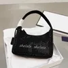 Luxo grânulo strass sacos de ombro feminino brilhante diamante bolsas hobos miçangas baguetes bling contas bolsas triângulo brilhante d309b