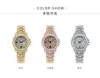 Iced Out Baguette Watch Quartz Gold Hip Hop Wrist Watch with Micropave CZ Rose Gold /Sier Color Collder Hours