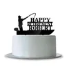 Personalizzato Personalizzato Happy Retirement con nome Cake Topper Barca da pesca Sagoma di pescatore Decorazioni per feste Idee per papà 220618