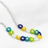 Naszyjniki wisiorek boho perłowy choker Piękny kolorowy mały stokrotek kwiat letnia biżuteria na plażę dla kobiet