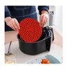 Silikonluft Fryerfodral Non-Stick Steamer Pad Baking Inner Liner Matlagning Mat Köksredskap Tillbehör Miljövänlig Köksartiklar W4