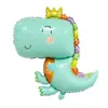 Super Cute Cartoon Dinosaur Foil Balloons Crown Adorable Kids Dino Shape Party Balloon Doration Ballon all'ingrosso