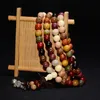 Brins de perles Cindiry 108 6mm/8mm variété de bois de santal tibétain bouddhiste perles de prière Bracelets bouddha Mala chapelet bracelet à breloques en bois La