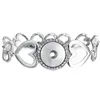 Charm Bracelets High Quality Antique Silver Plated Vintage Flowers Chains Snap Bracelet Bangles Fit 18MM Buttons DIY Jewelry Fawn23807591