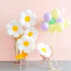 Daisy Ballons Grand Feuille Mylar Ballons Blanc Fleur Filles Enfants Ballons De Fête pour Anniversaire De Mariage Baby Shower Decor MJ0523