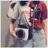 Tasarımcı Çanta Retro Kamera Omuz Çantası Şık Küçük Kare Çantalar Fermuar Zinciri Çapraz Cisim Torbası B8275