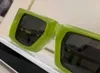 Prostokątne okulary przeciwsłoneczne dla mężczyzn Greendark Grey Cool Mens Glasses Ochrona UV Oczanki z Box8433711