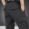 Men's Winter Thick Fleece Warm Stretch Cargo Pants Military SoftShell Waterproof Casual Tactical Trousers Plus Size 4XL 220325