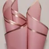 20 pz / lotto bordo dorato carta da regalo floreale rosa stile coreano confezione regalo semitrasparente fiorista bouquet di fiori 220610246h