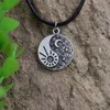 Pendant Necklaces SanLan Day And Night Necklace Sun Moon With Chain Yin-Yang Star JewelryPendant