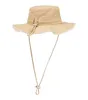 Haut de mode haut dôme chapeau seau Bonnet chapeau Designer Casquette paille chapeau Beige Cowboy solide femme coton fête jour de Pâques équipé pour hommes casquette de camionneur