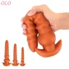 Brinquedo sexy dilatador de ânus para homem e mulher plugue anal supermacio estimulação da próstata tamanho grande bumbum expansão de silicone líquido