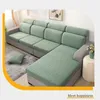 Elastic sofa Cover Polar Fleece Long Plush fundas para sofs 1 2 3 4 Seat Thick Jacquard Couch cover Winter Furniture 220615