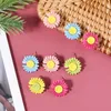 Stud Pair Of Alloy Flower Earrings With Transparent Ear Plugs 2 Sizes 24mm And 15mm DIY Jewelry AccessoriesStud Kirs22