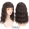 Black Ombre Middle Length Water Wave Synthetic Wigs for Women Natur Natural Hair Cosplay Lolita Wig 220622